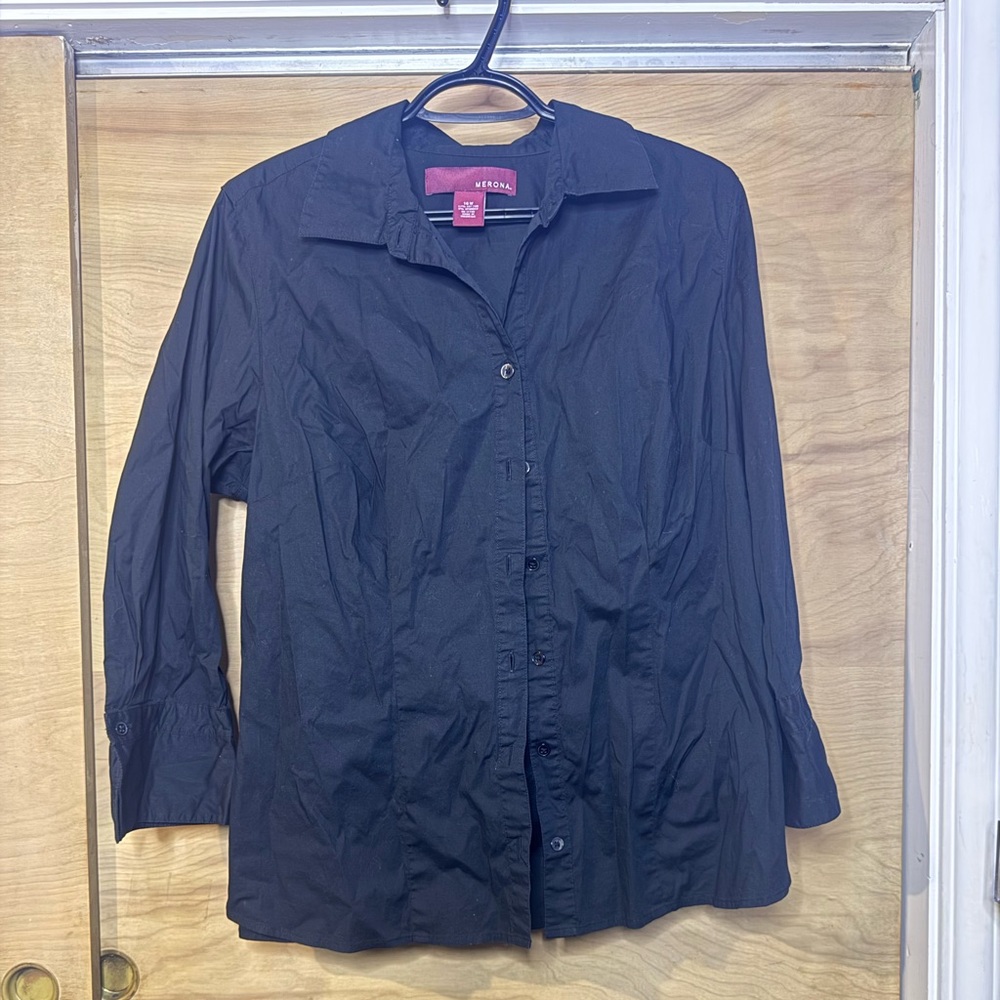 Black Button-Up Shirt - Merona